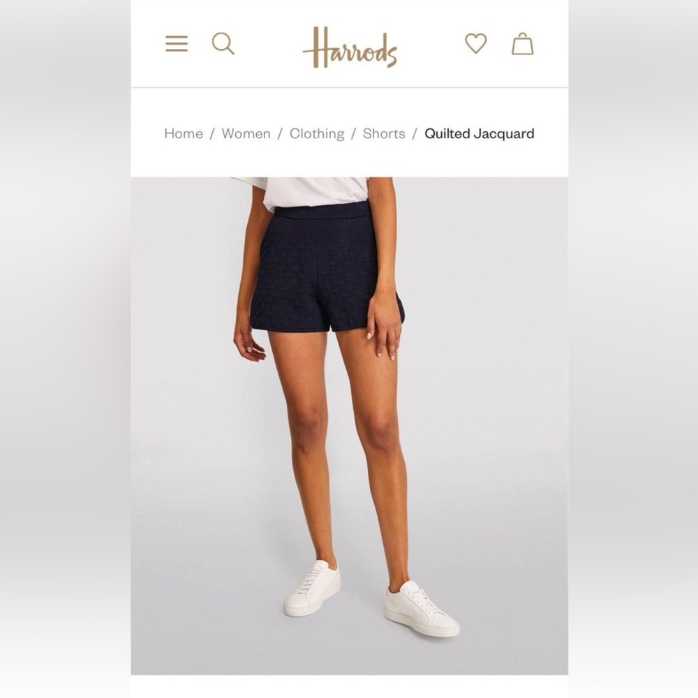 MAJE Navy Quilted Shorts - Size 36